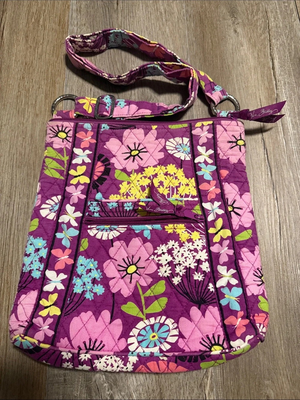 Vera Bradley Flutterby Hipster crossbody bag, featuring a quilted design